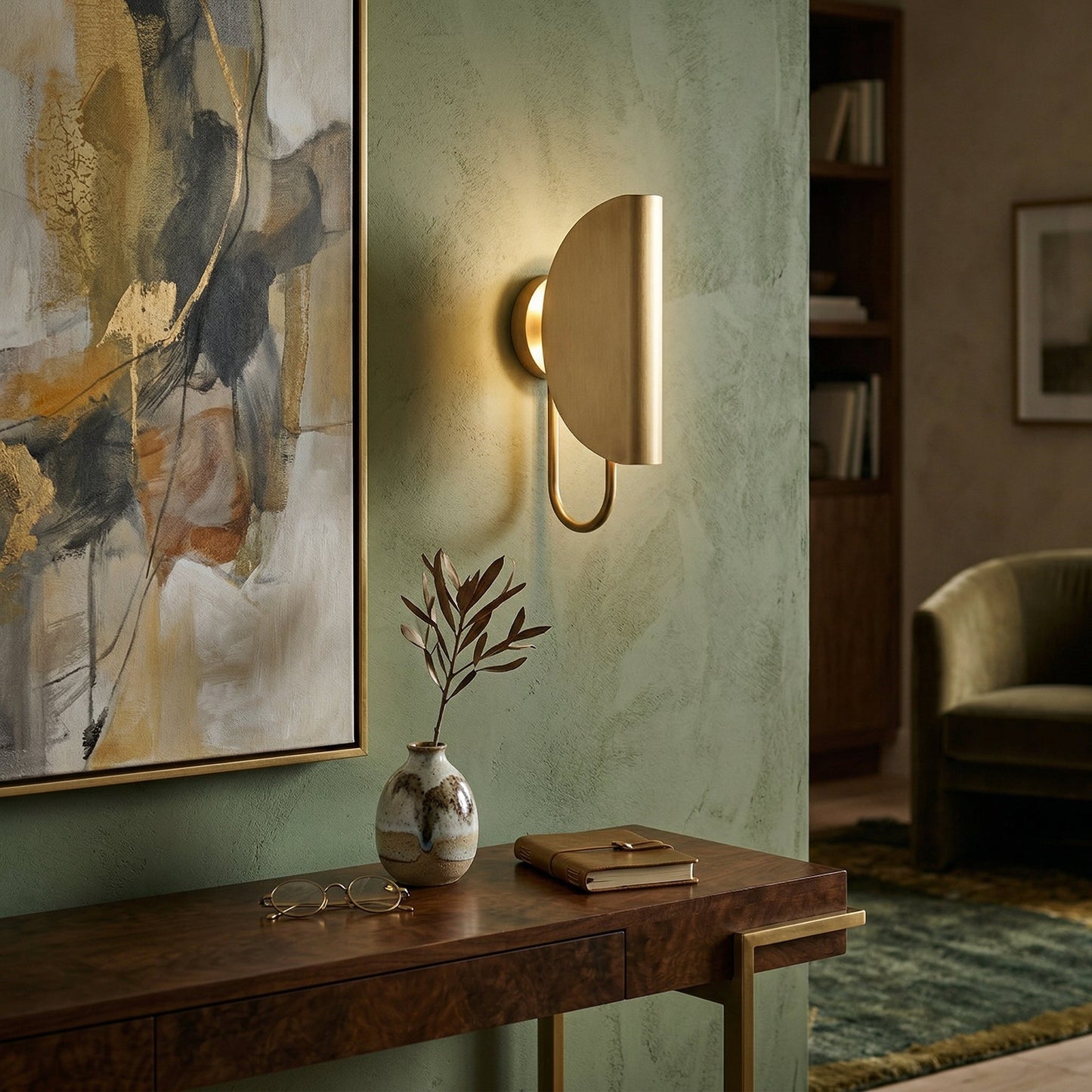 Leaf Brass Wall Lamp