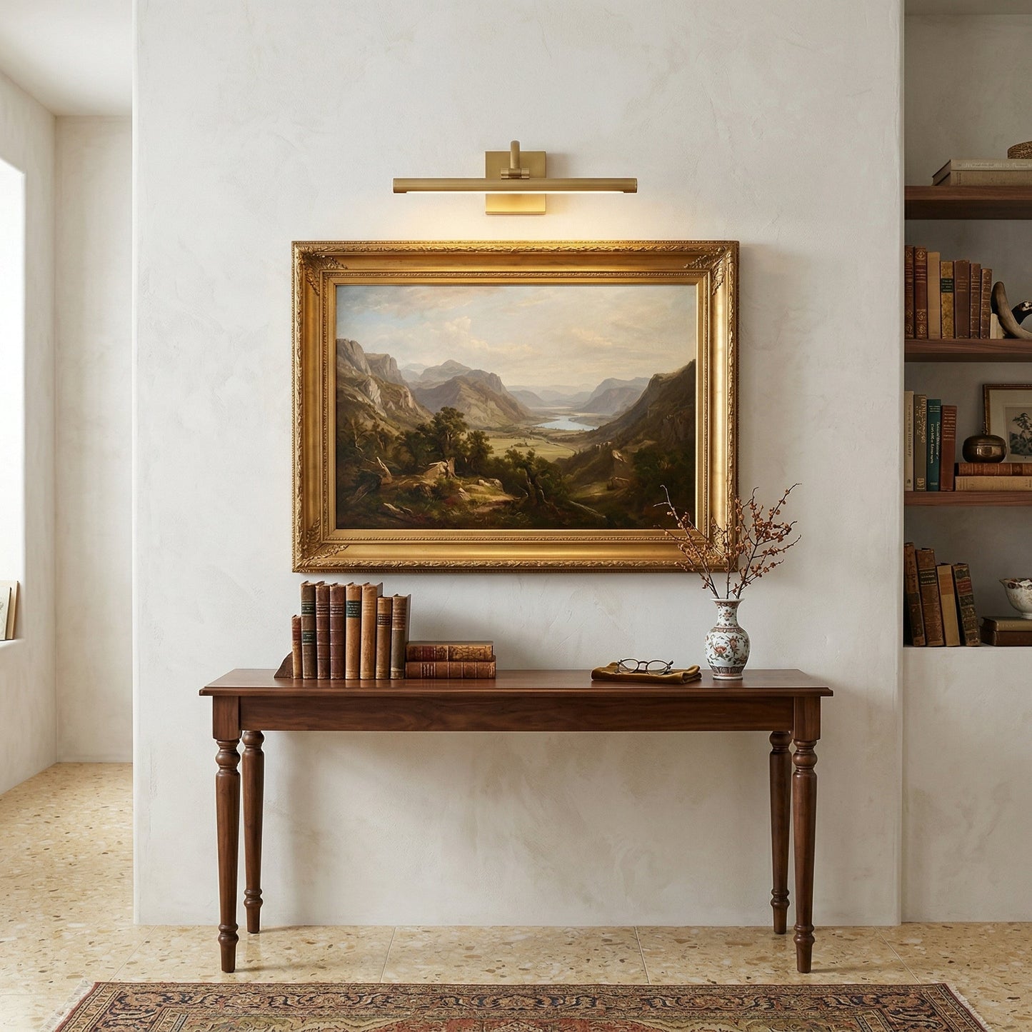 Regulus Brass Rechargeable Wall Lamp