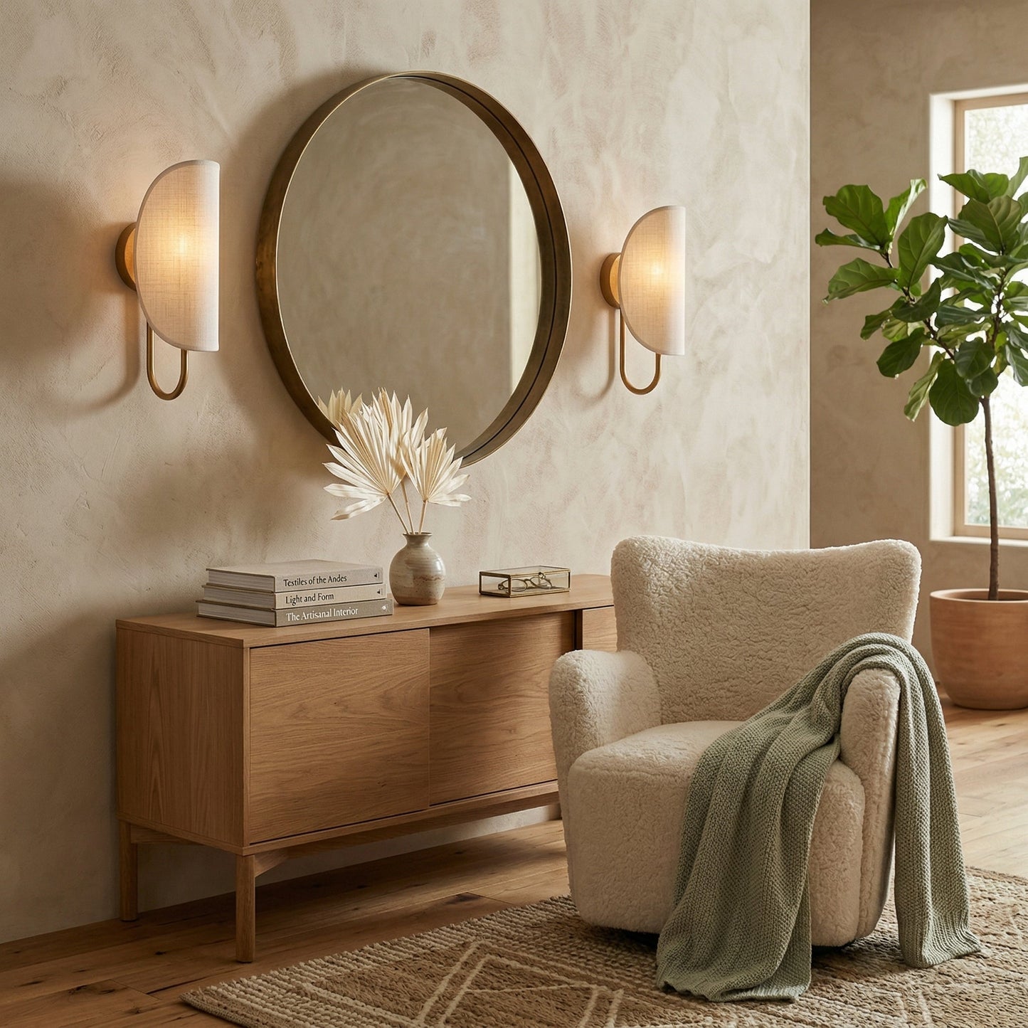 Leaf Brass Wall Lamp
