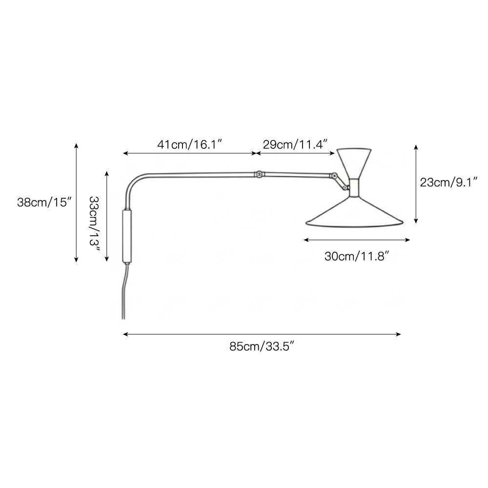 Quinance Swing Arm Plug-in Sconce