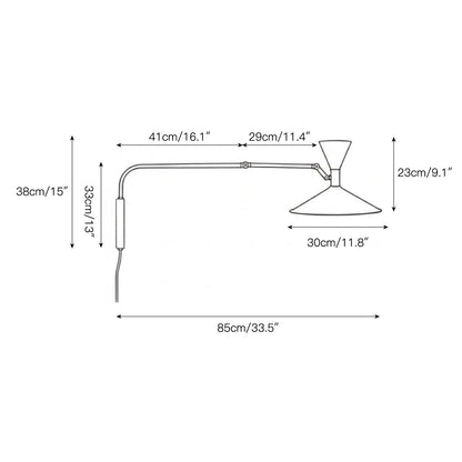Quinance Swing Arm Plug-in Sconce