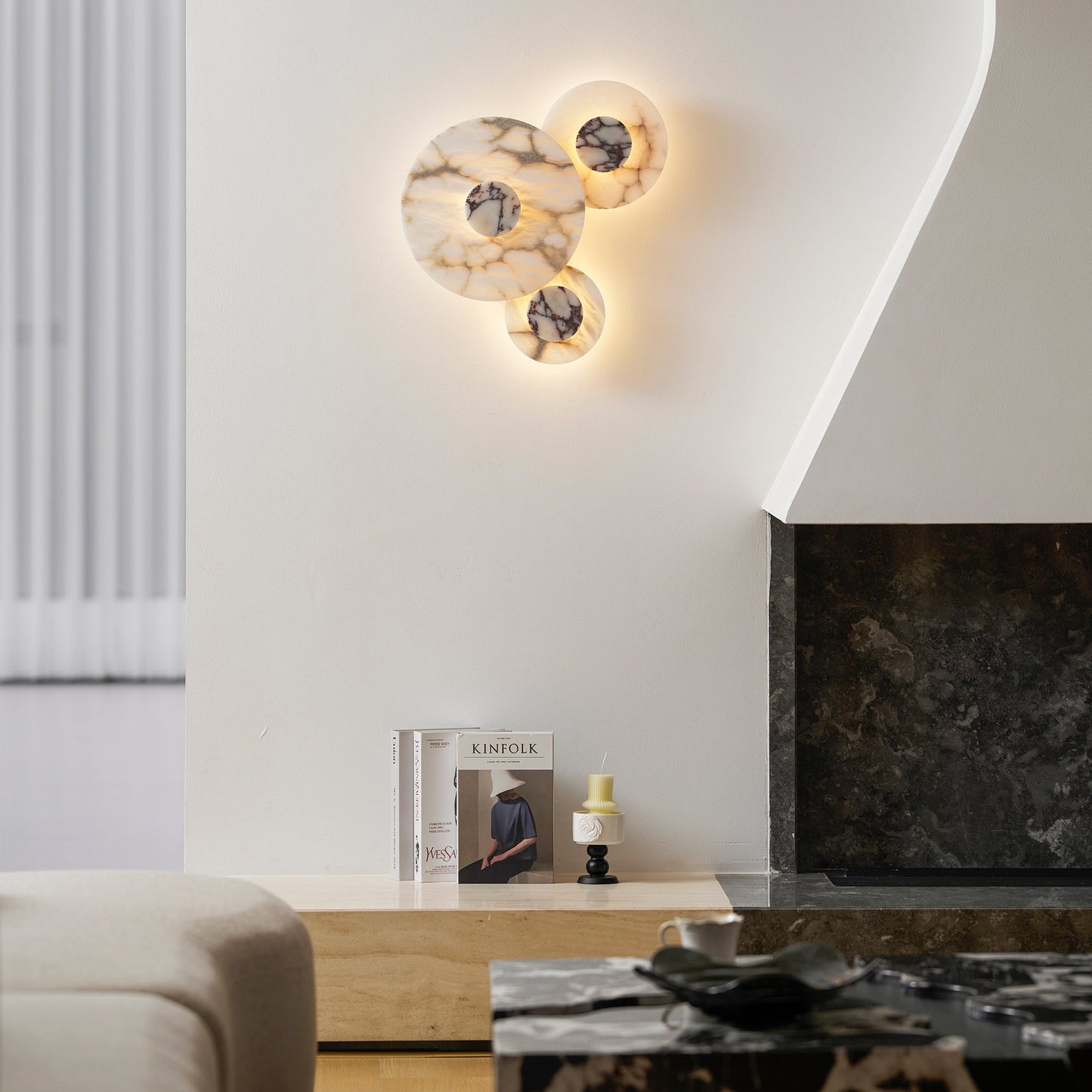 Median Combination Alabaster Wall Lamp