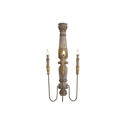 Pelance Wood Candle Wall Lamp
