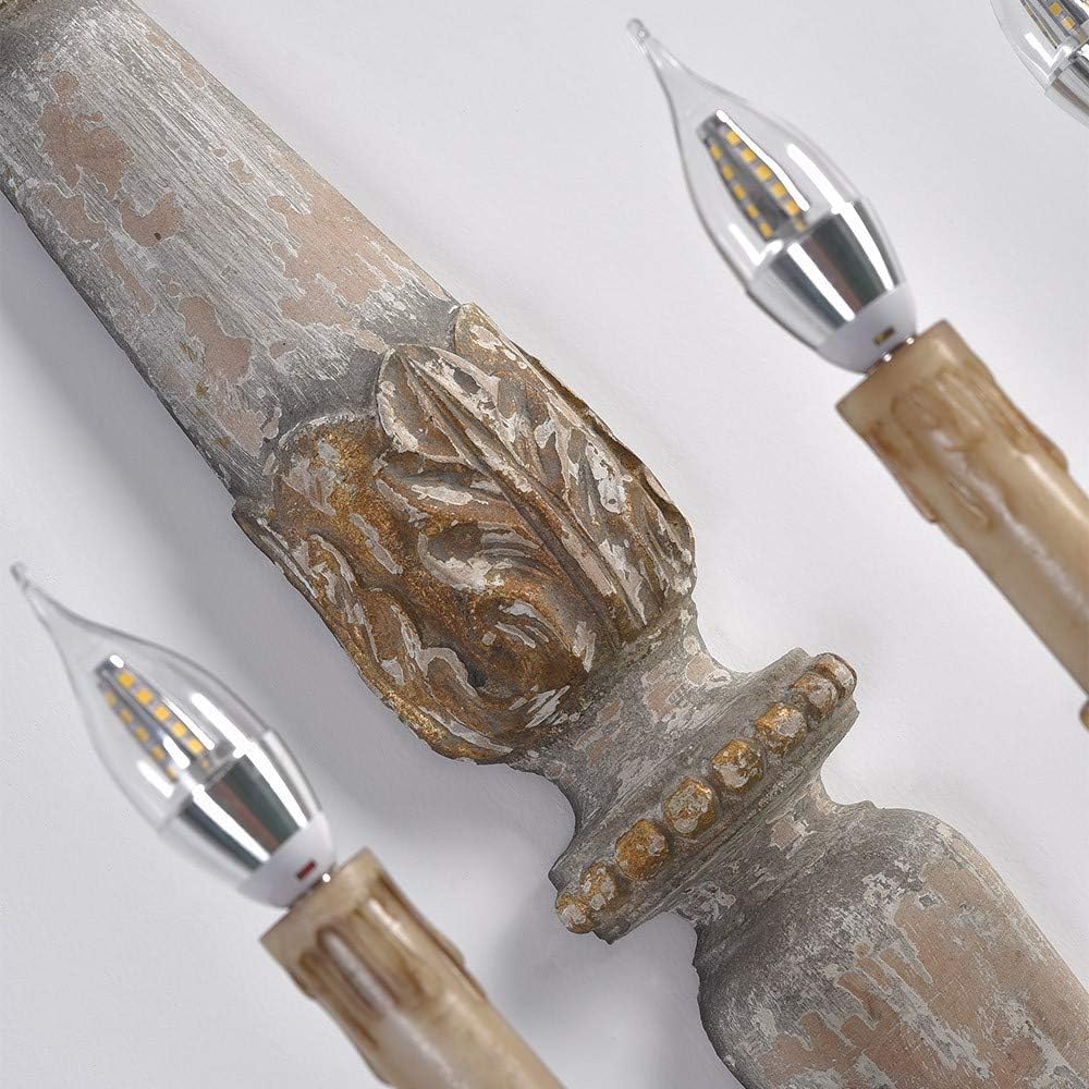 Pelance Wood Candle Wall Lamp