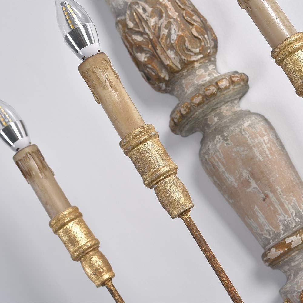 Pelance Wood Candle Wall Lamp