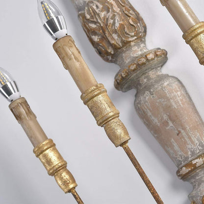 Pelance Wood Candle Wall Lamp