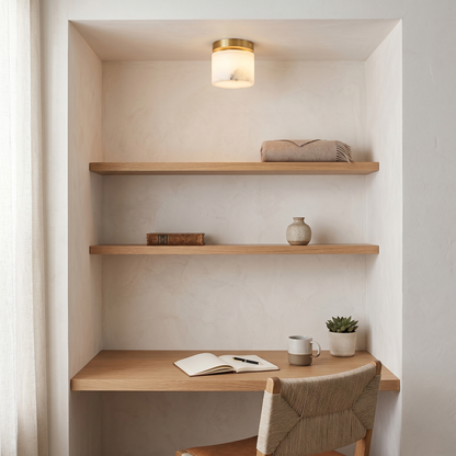 Calcite Alabaster Ceiling Light