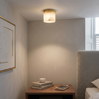 Calcite Alabaster Ceiling Light