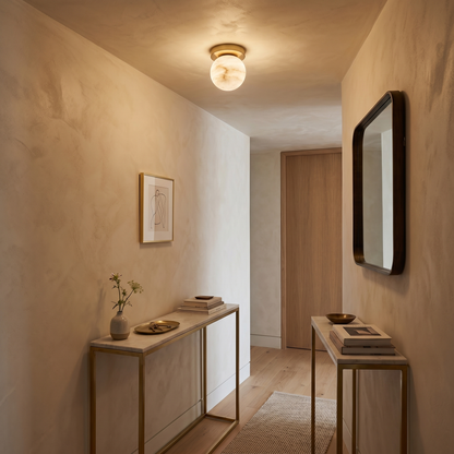 Calcite Alabaster Ceiling Light