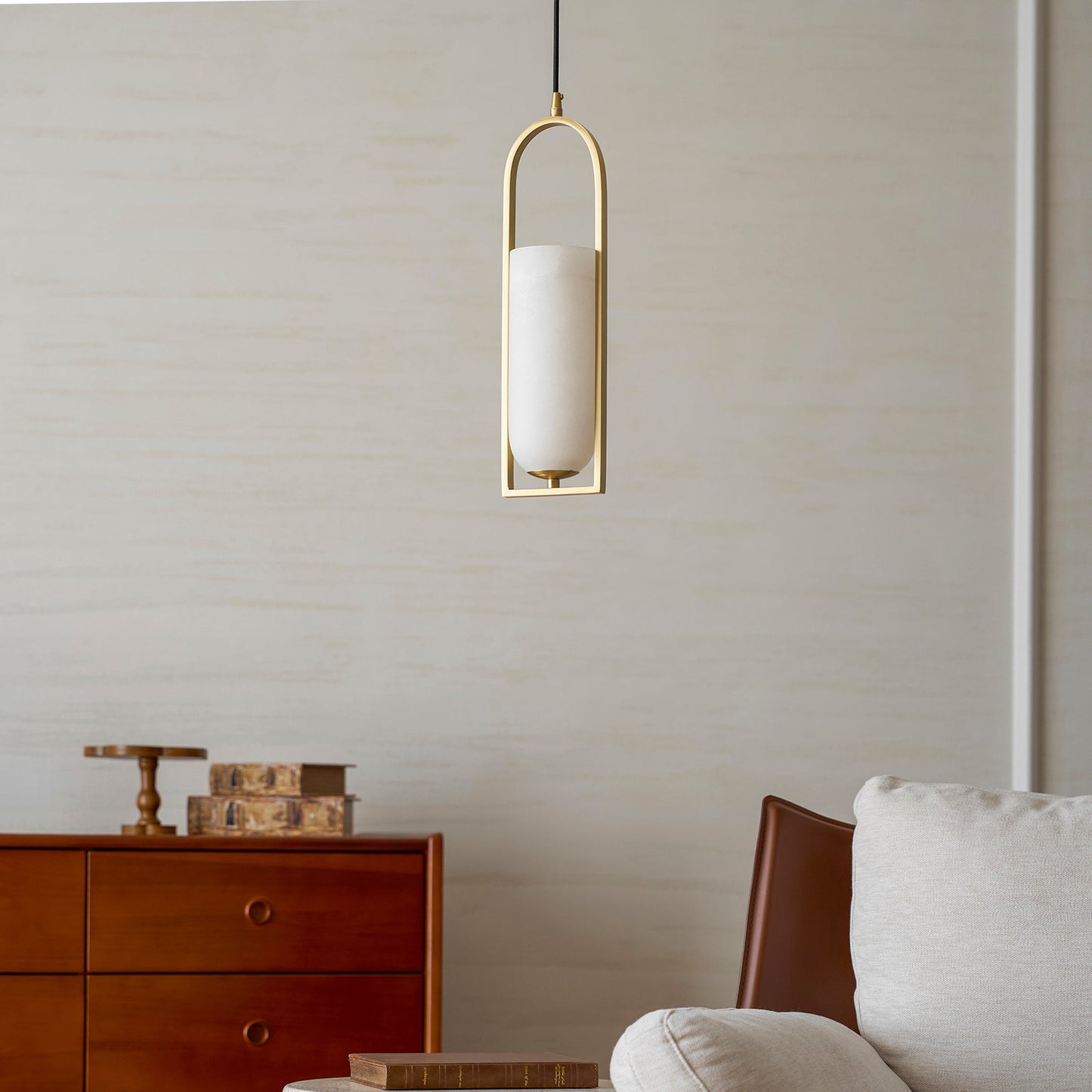 Calcite Small Alabaster Pendant Lamp