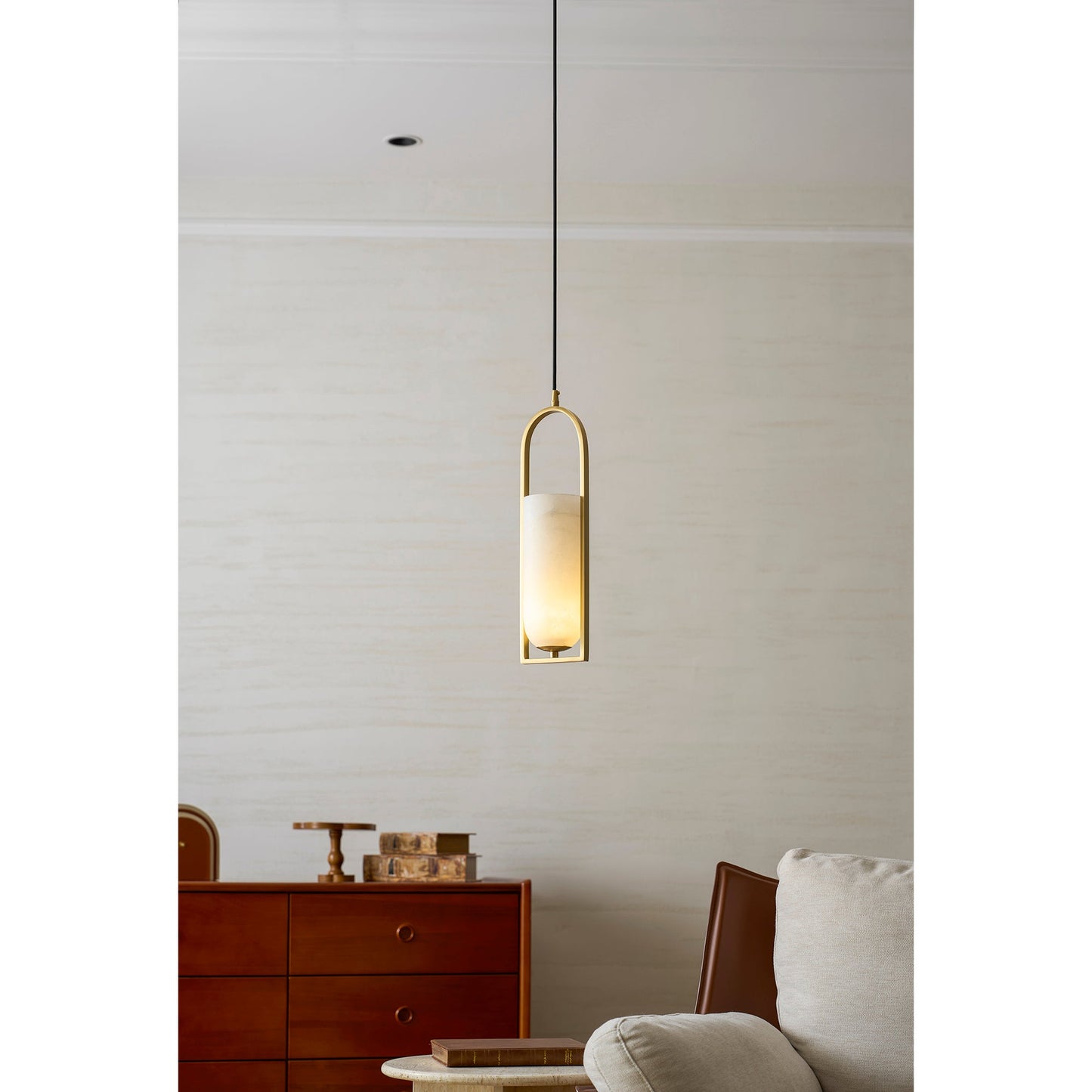 Calcite Small Alabaster Pendant Lamp