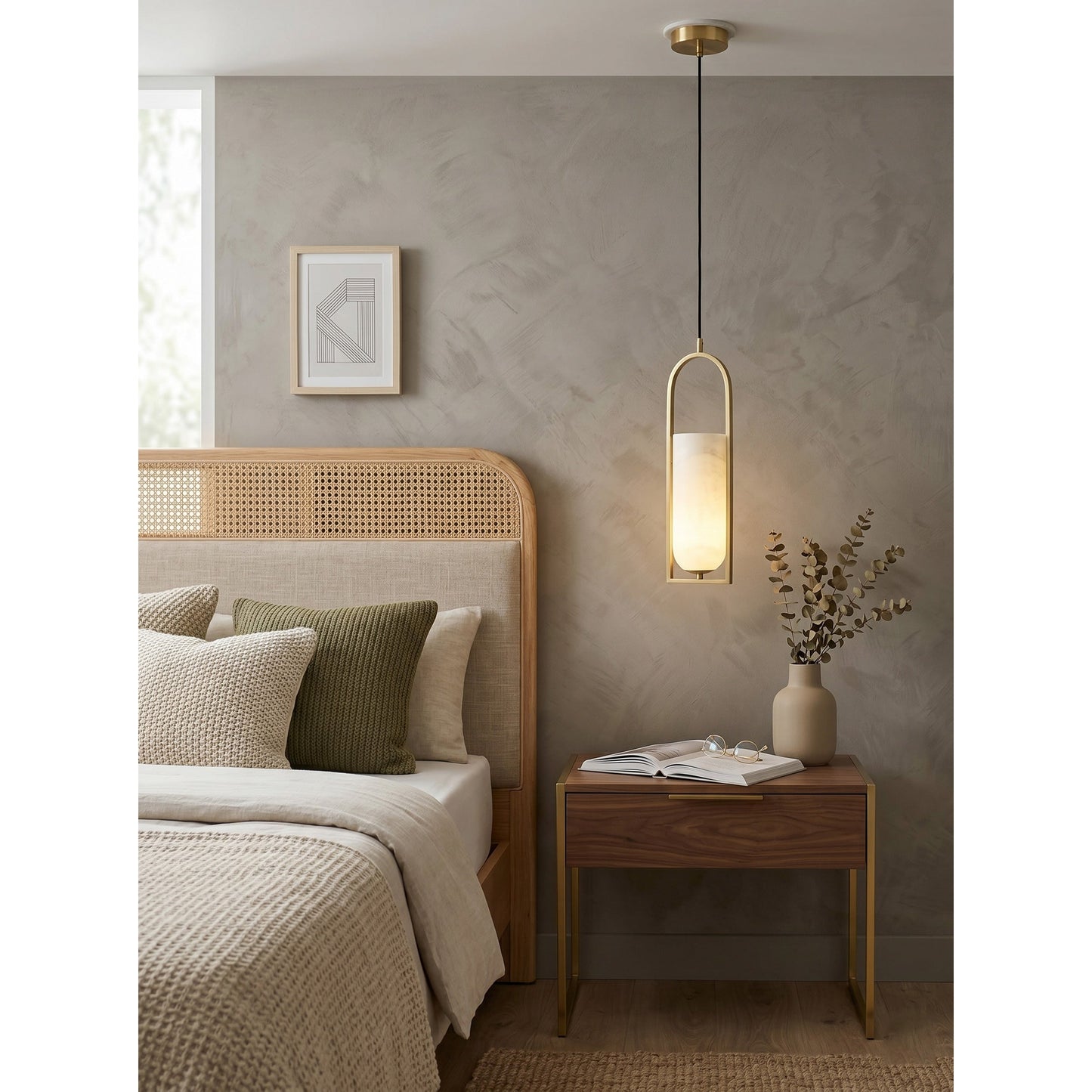 Calcite Small Alabaster Pendant Lamp