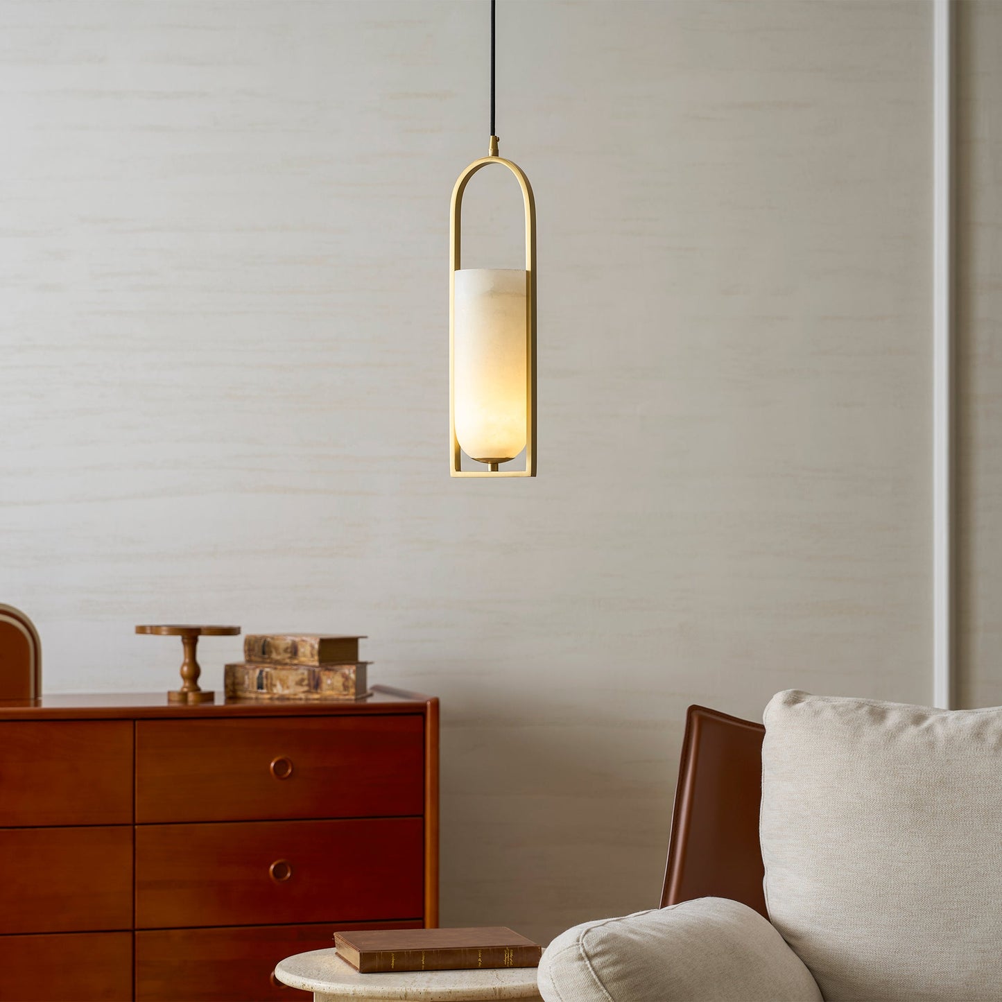 Calcite Small Alabaster Pendant Lamp