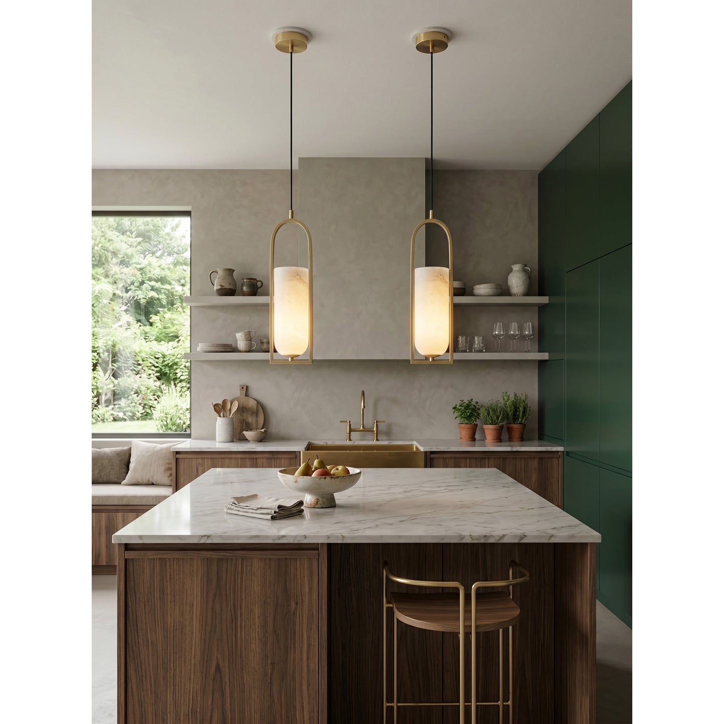 Calcite Small Alabaster Pendant Lamp