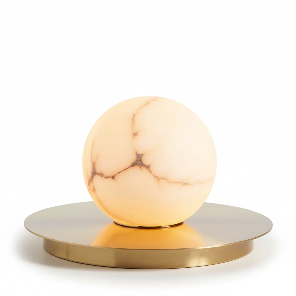 Mini Alabaster Moon Table Lamp