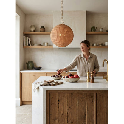 Miramar Rattan Round Pendant Lamp