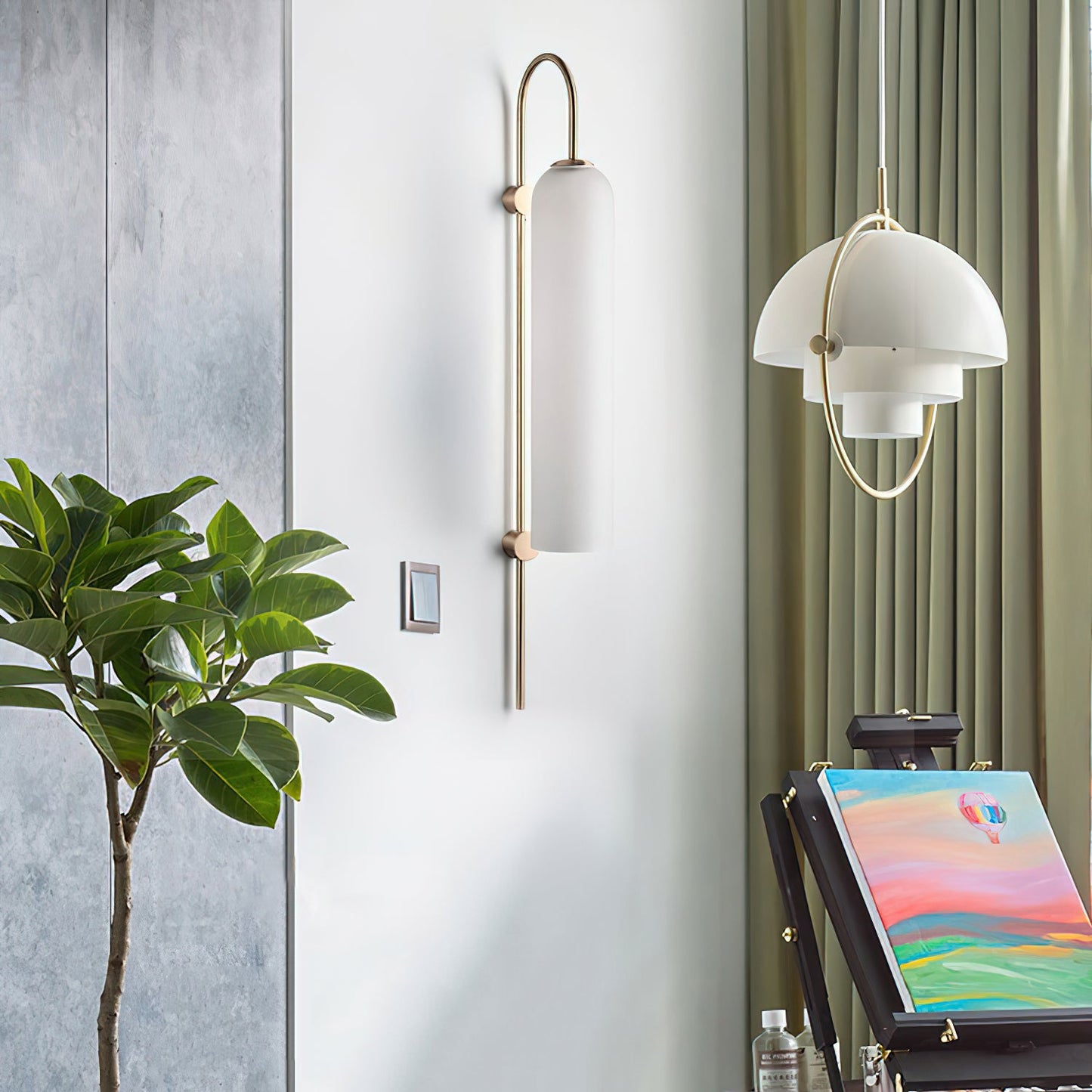 Modern Glass Vertical Wall Lamp