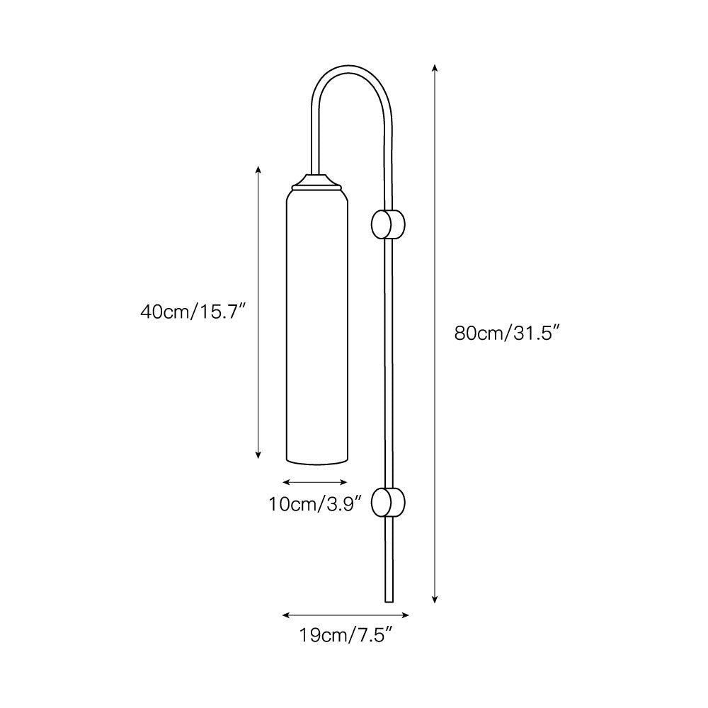 Modern Glass Vertical Wall Lamp