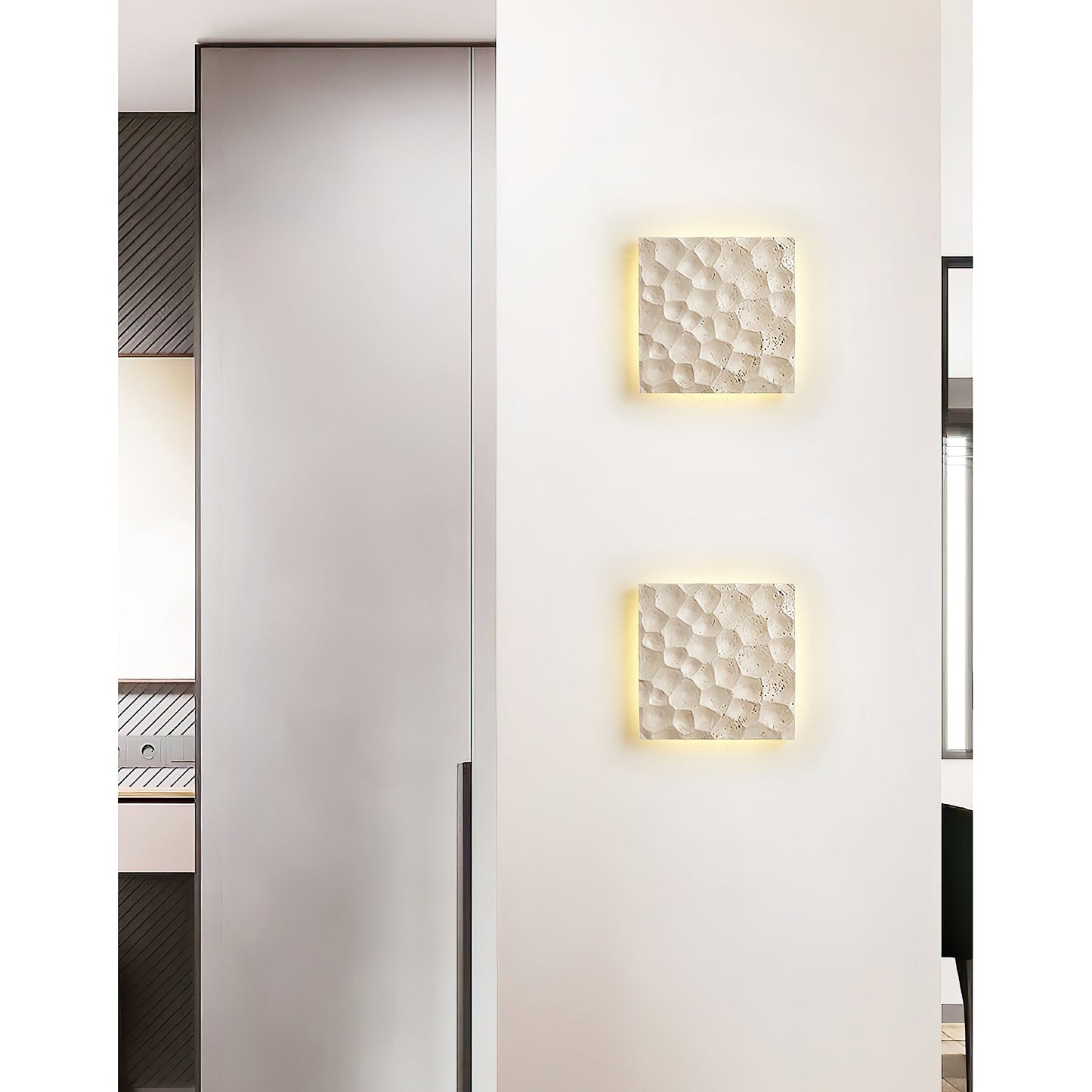 Sabika Panel Travertine Sconce