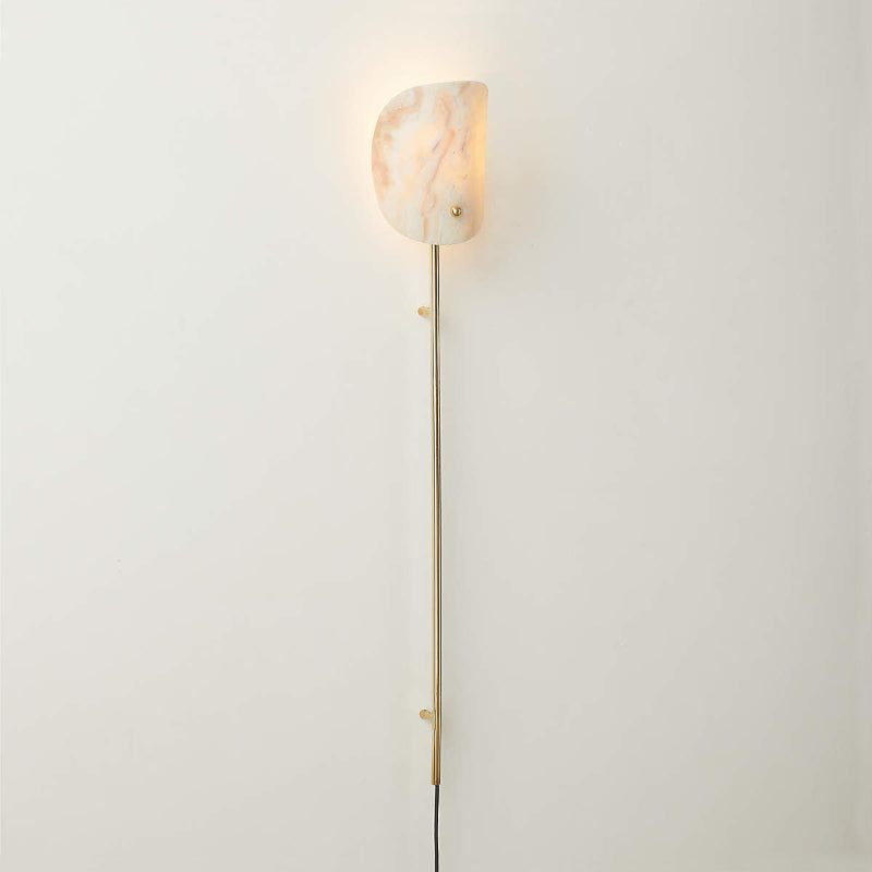 Jadeite Onyx Plug-In Sconce