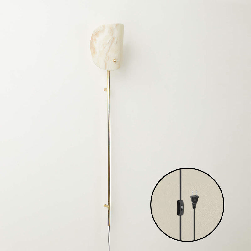 Jadeite Onyx Plug-In Sconce