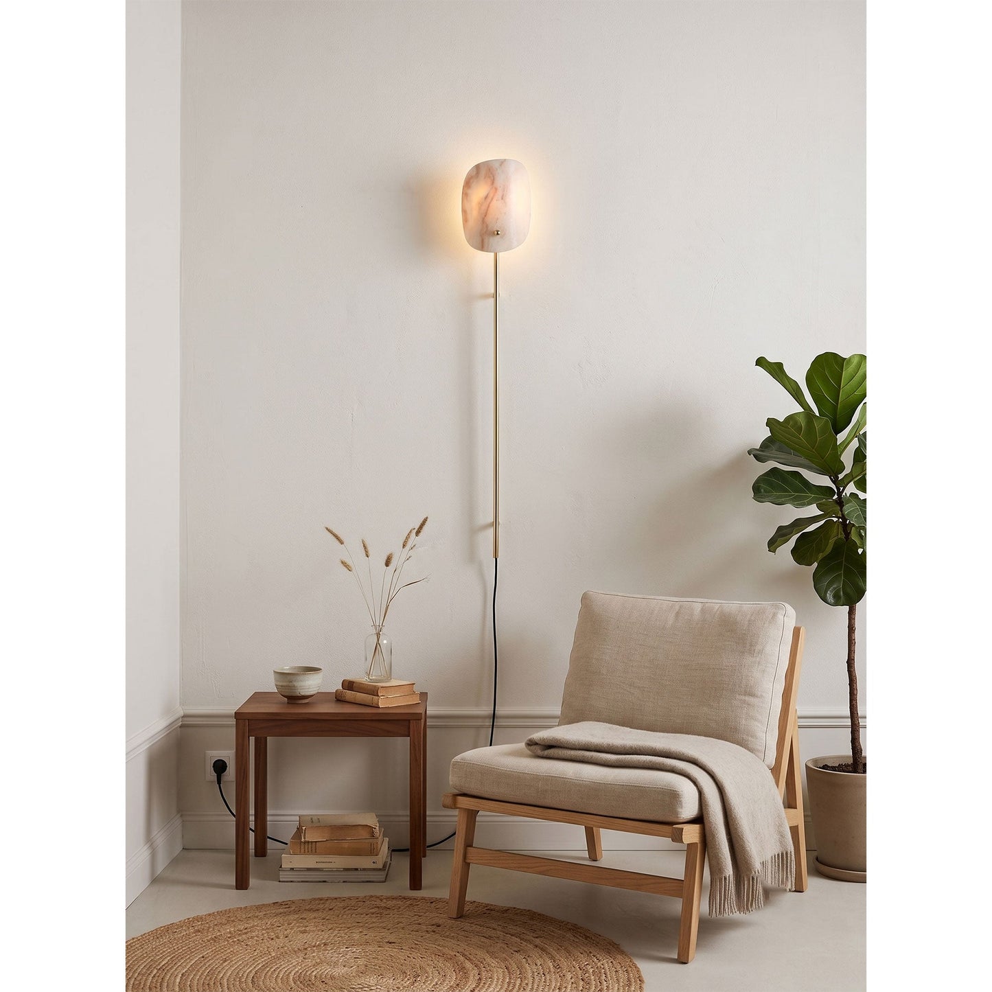 Jadeite Onyx Plug-In Sconce