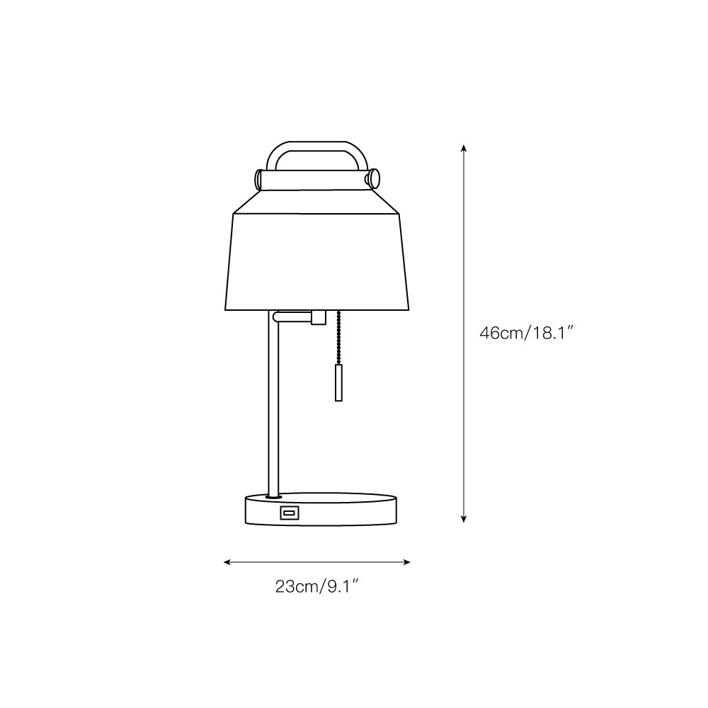 Naima USB Table Lamp (Wireless Charging Version)