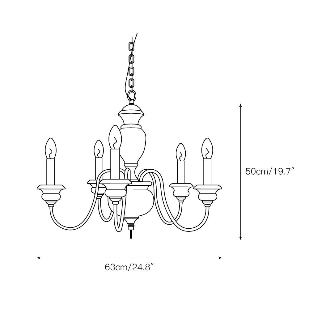 Vesance Wood Chandelier