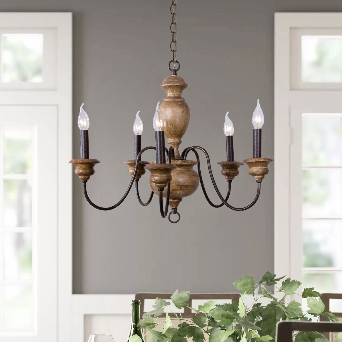 Vesance Wood Chandelier