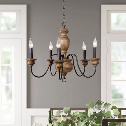 Vesance Wood Chandelier