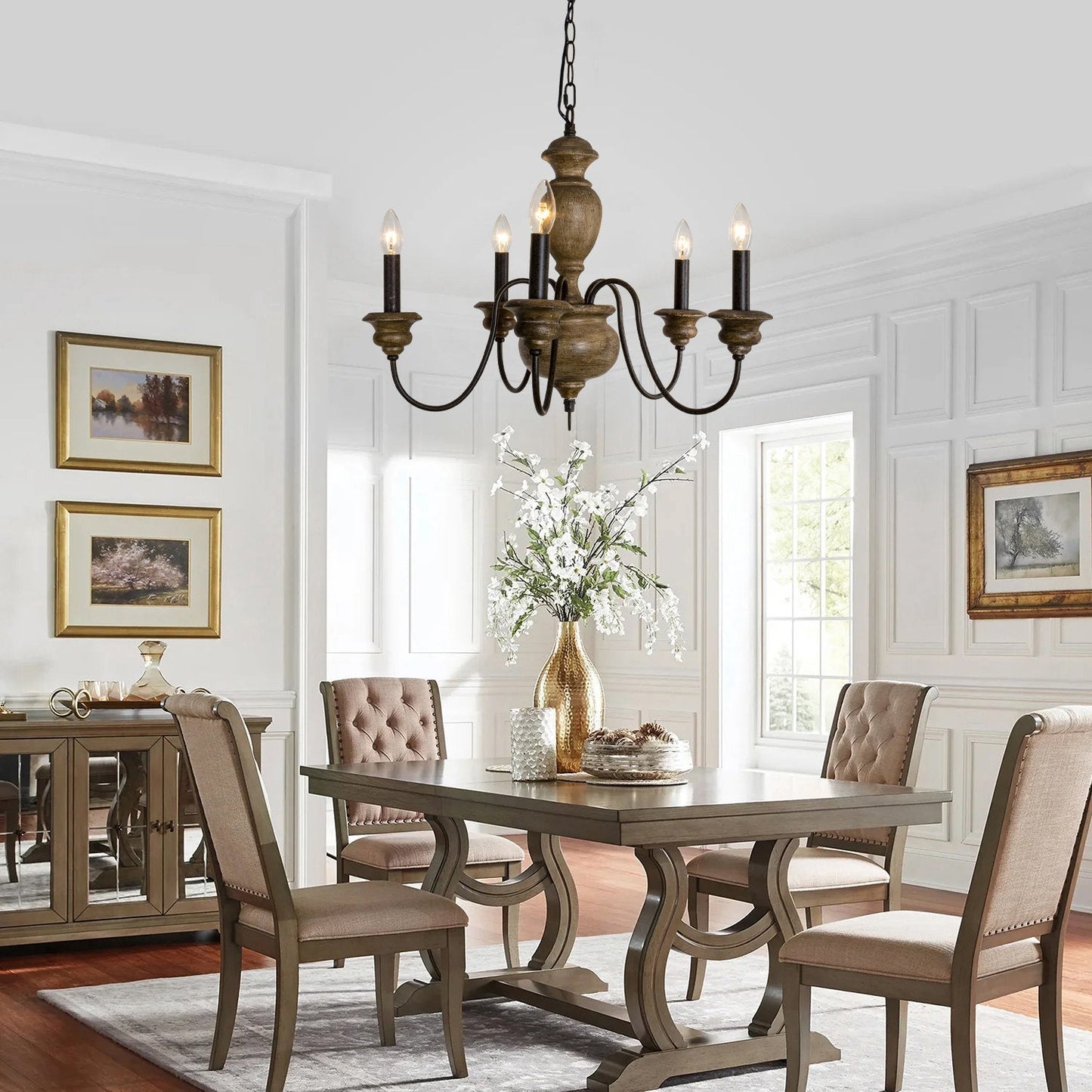 Vesance Wood Chandelier