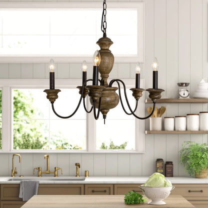 Vesance Wood Chandelier