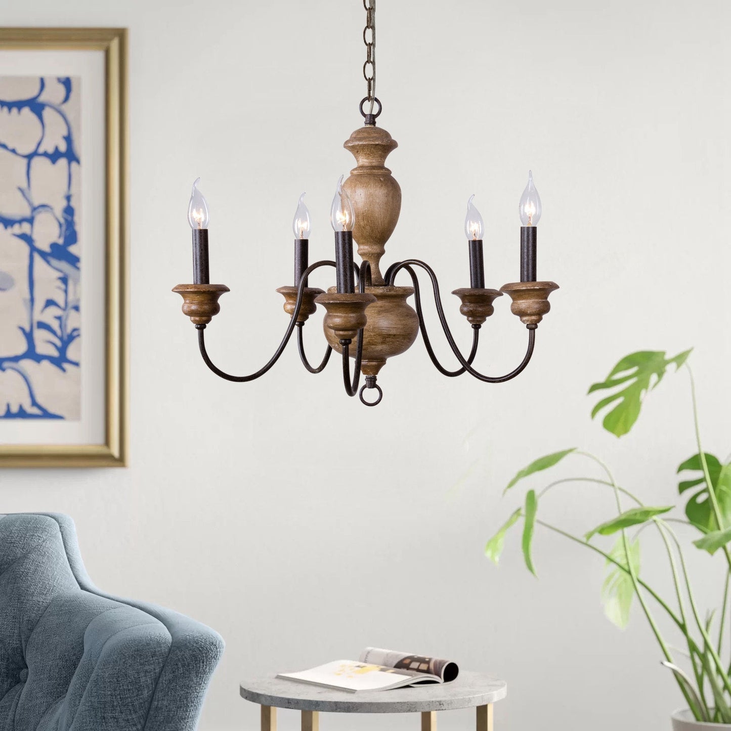 Vesance Wood Chandelier