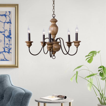 Vesance Wood Chandelier