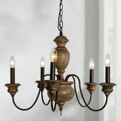Vesance Wood Chandelier
