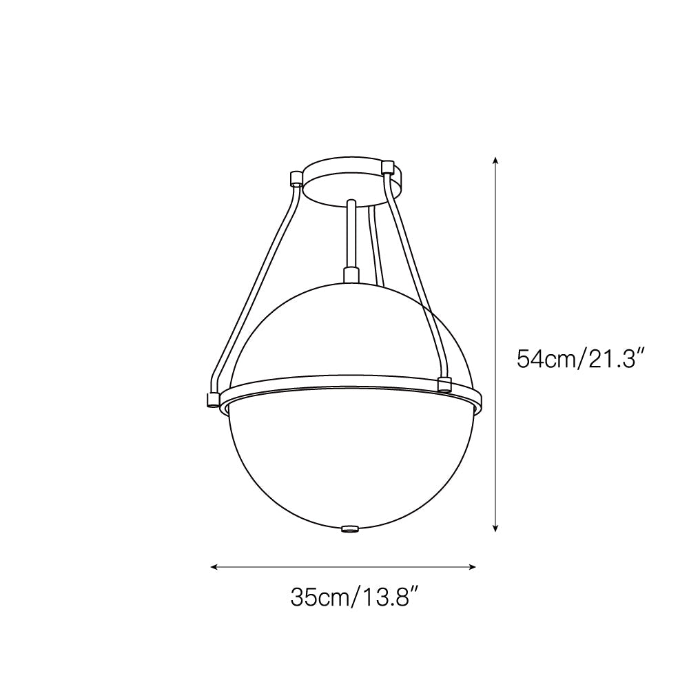 Melai Glass Ceiling Lamp