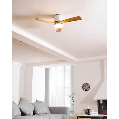 Nordic Wooden Ceiling Fan Light