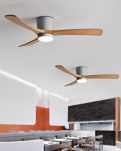 Nordic Wooden Ceiling Fan Light