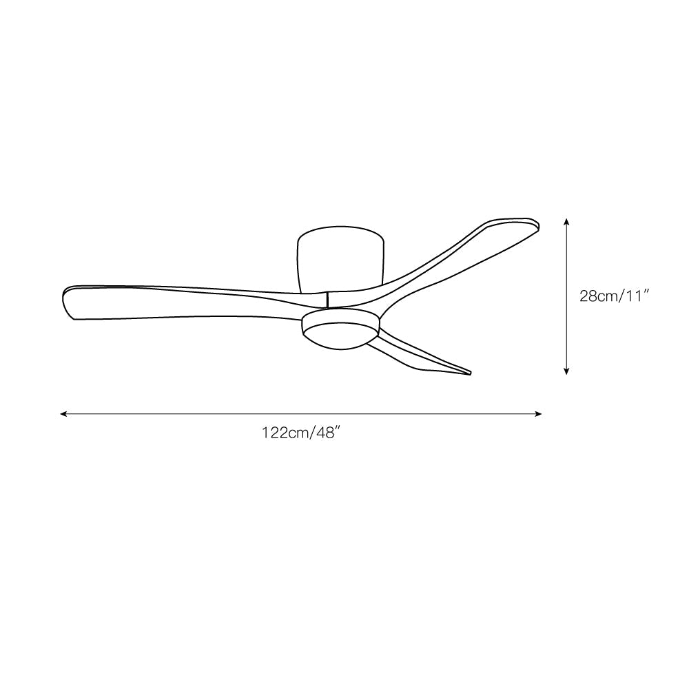 Nordic Wooden Ceiling Fan Light