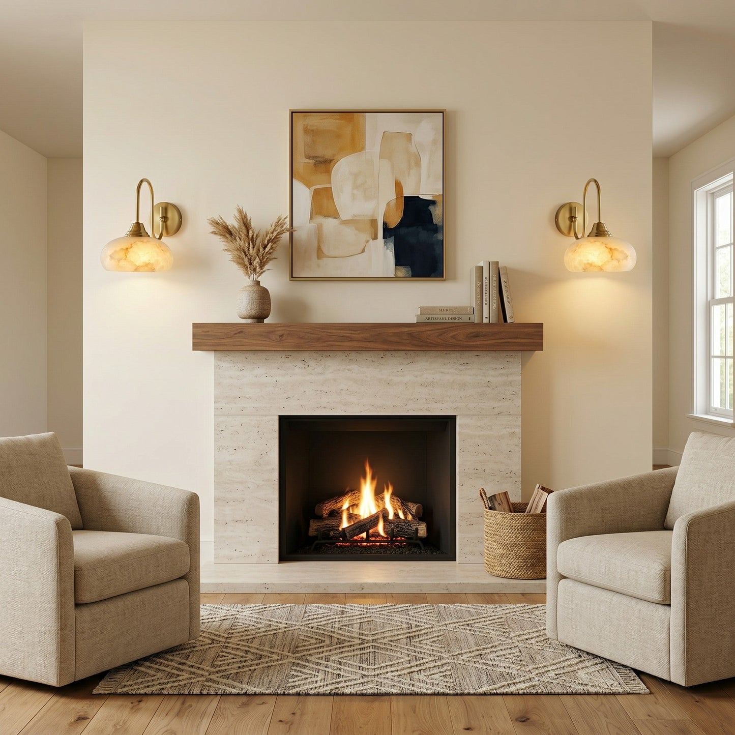 Nova Alabaster Wall Sconce