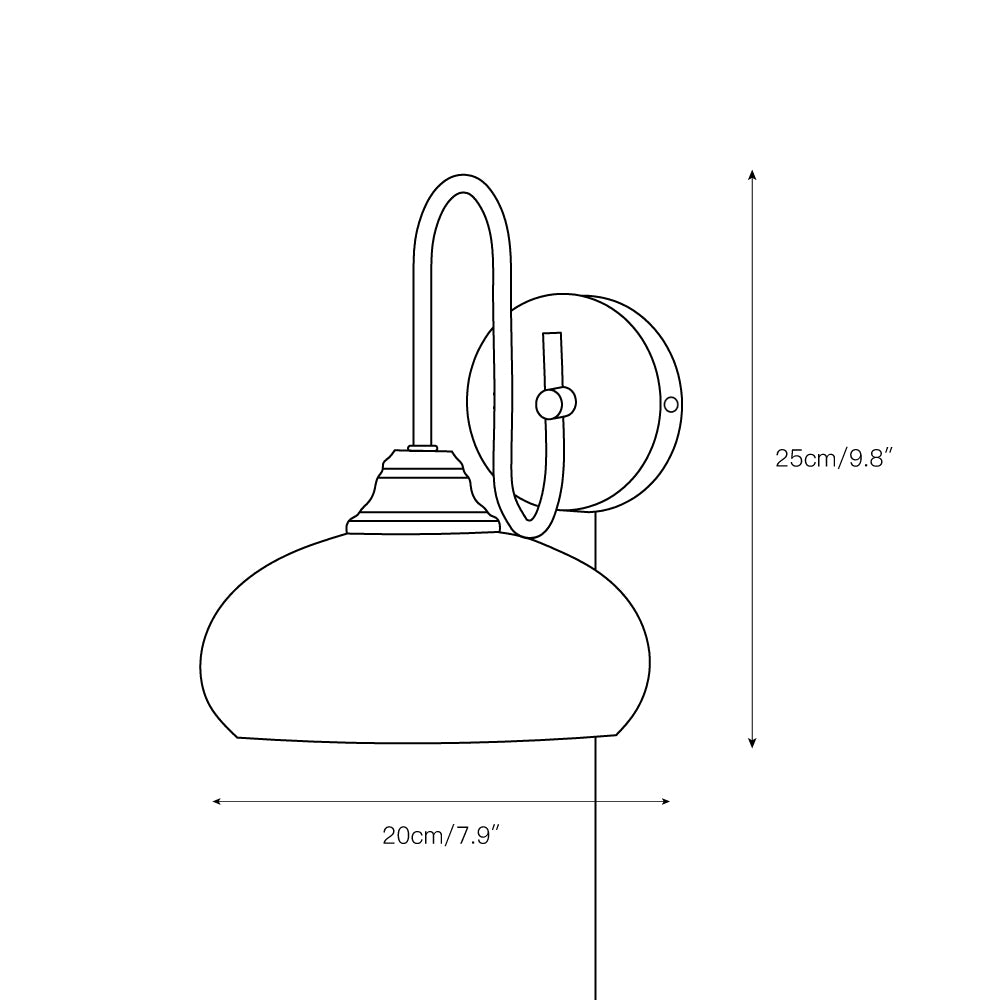 Vionor Glass Plug-in Wall Lamp