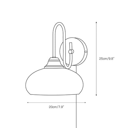 Vionor Glass Plug-in Wall Lamp