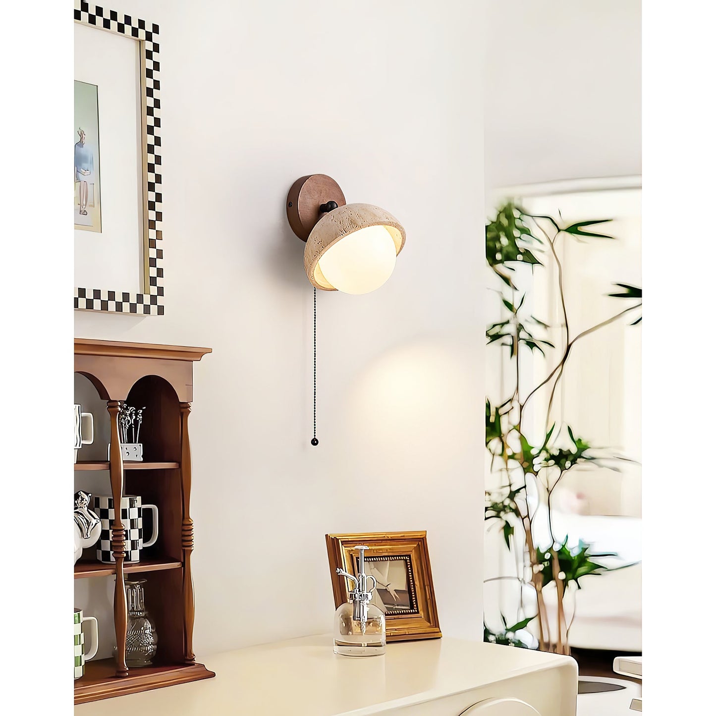 Lirika Travertine Wall Lamp