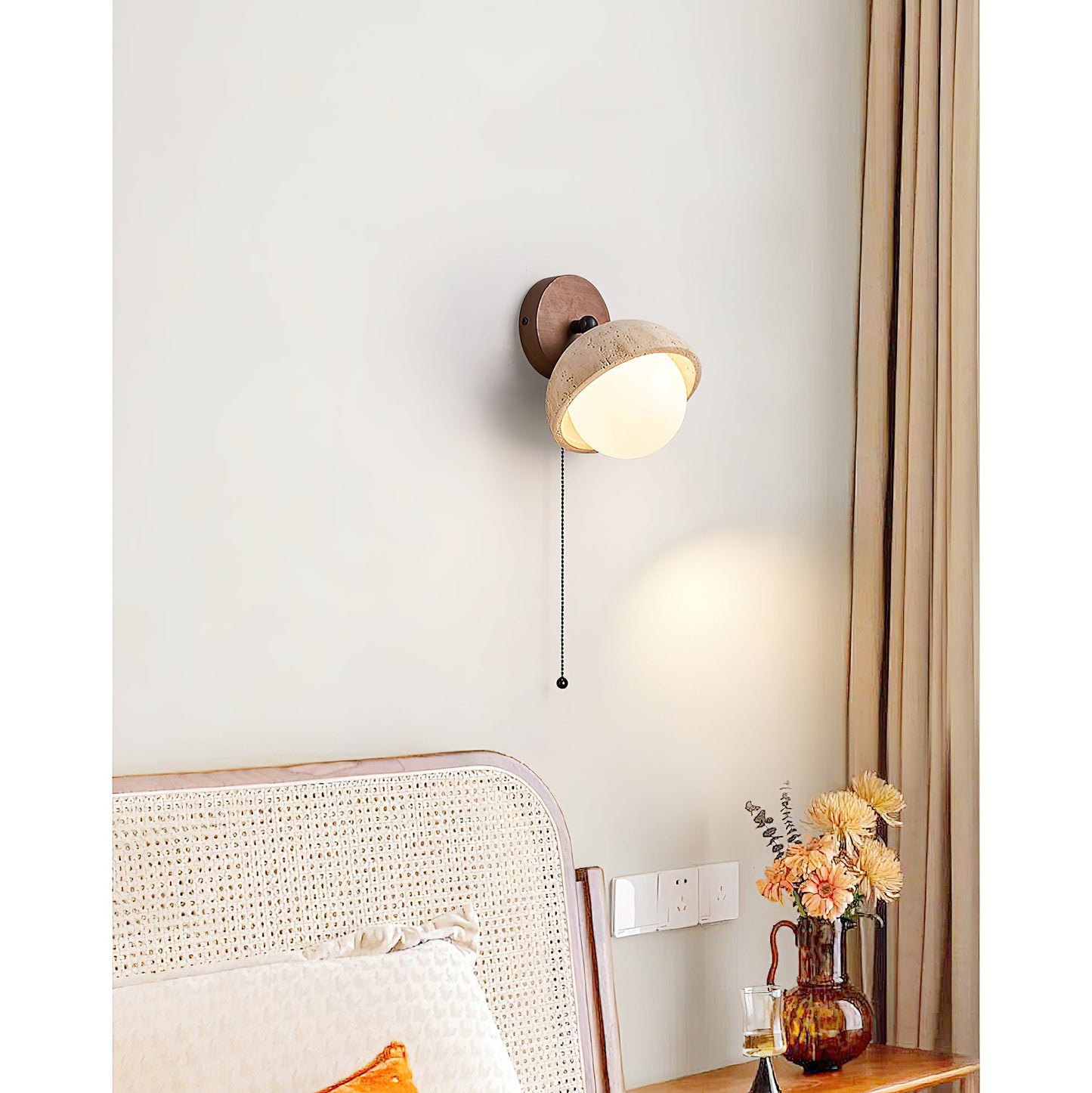 Lirika Travertine Wall Lamp