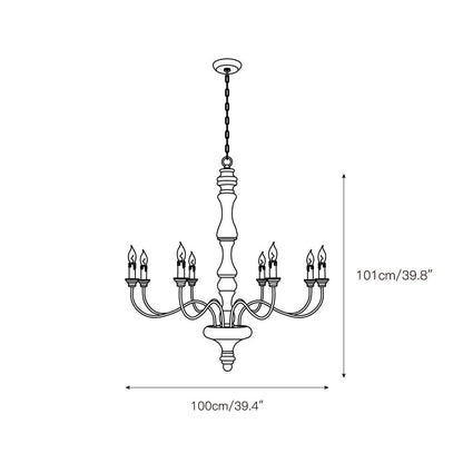 Dovan 8-Light Candle Chandelier