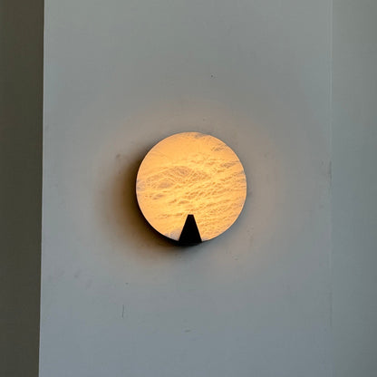Dovan Alabaster Round Sconce