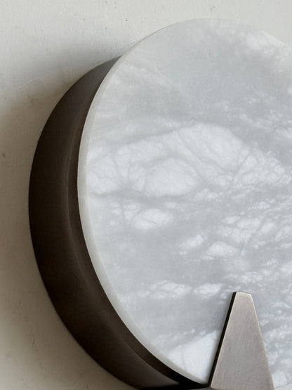 Dovan Alabaster Round Sconce