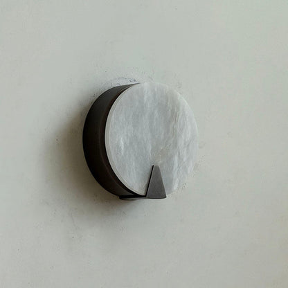 Dovan Alabaster Round Sconce