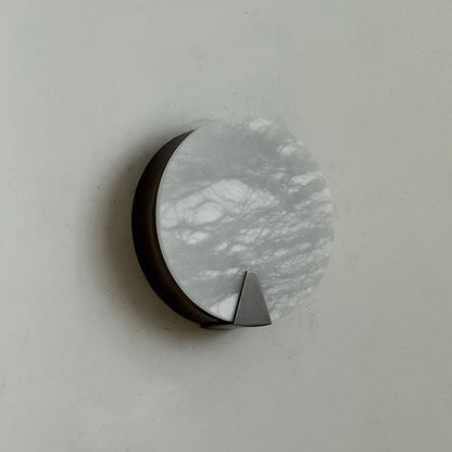 Dovan Alabaster Round Sconce