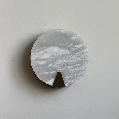 Dovan Alabaster Round Sconce